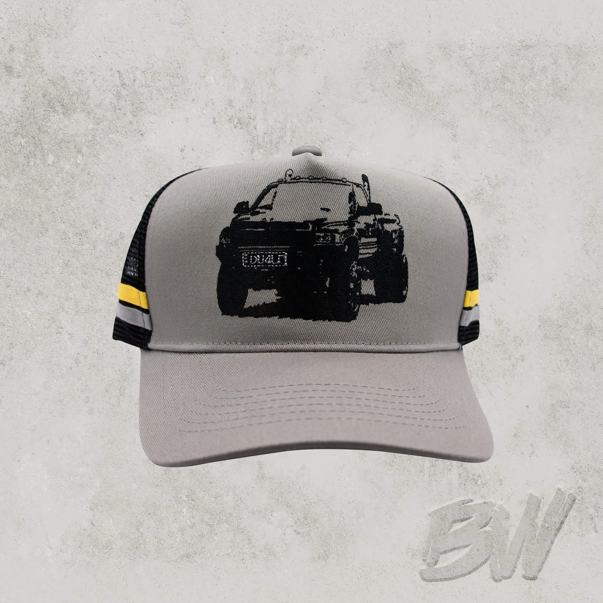 DU4L1 Front Trucker Mesh Cap - Grey
