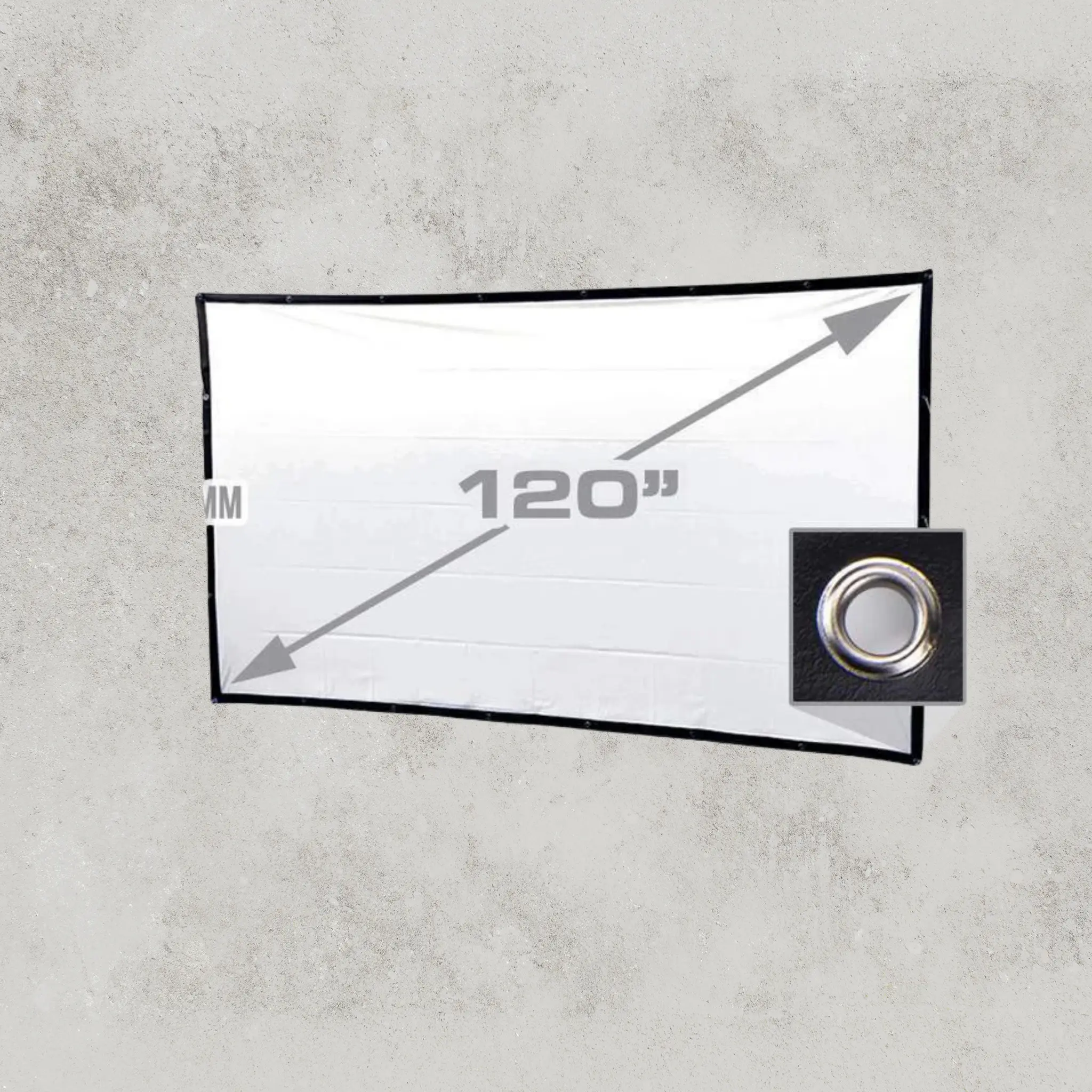 KickAss Portable Outdoor Cinema 120" Eyelet Projector Screen - Image 2