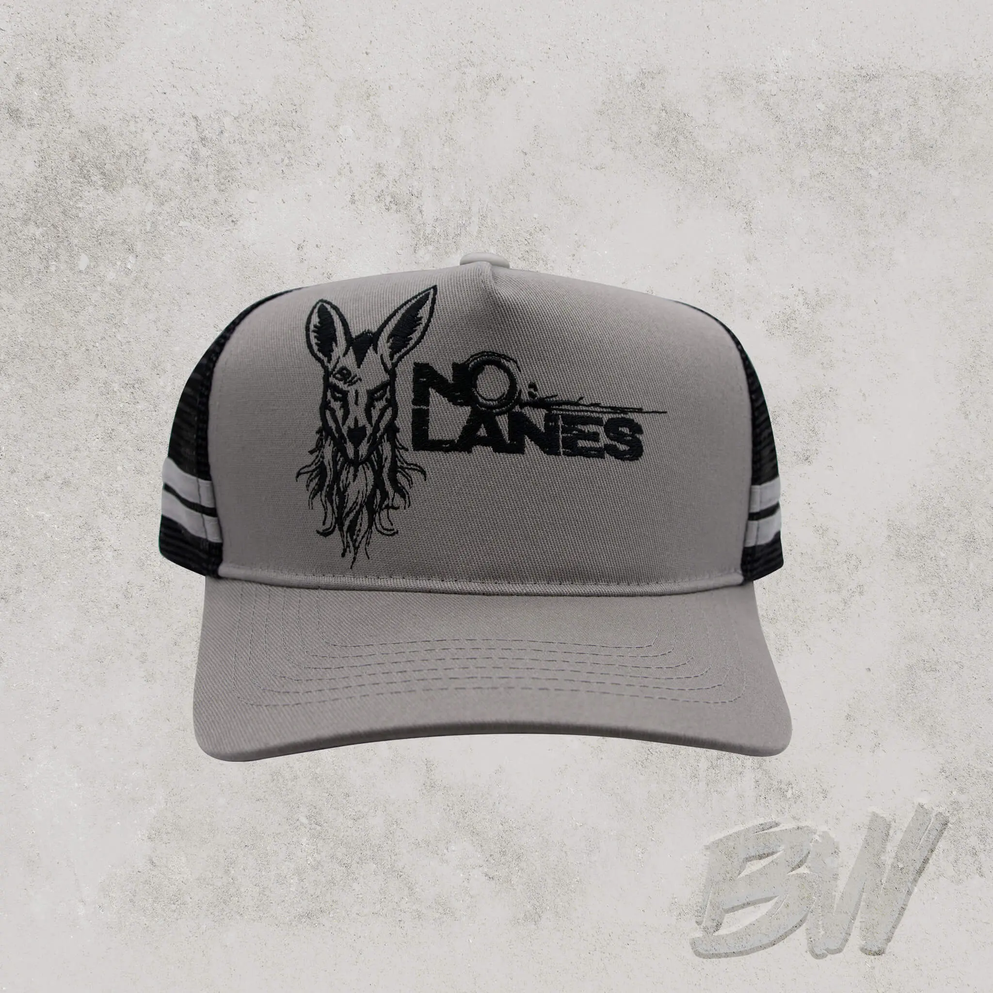 No Lanes Angry Kangaroo Trucker Mesh Cap