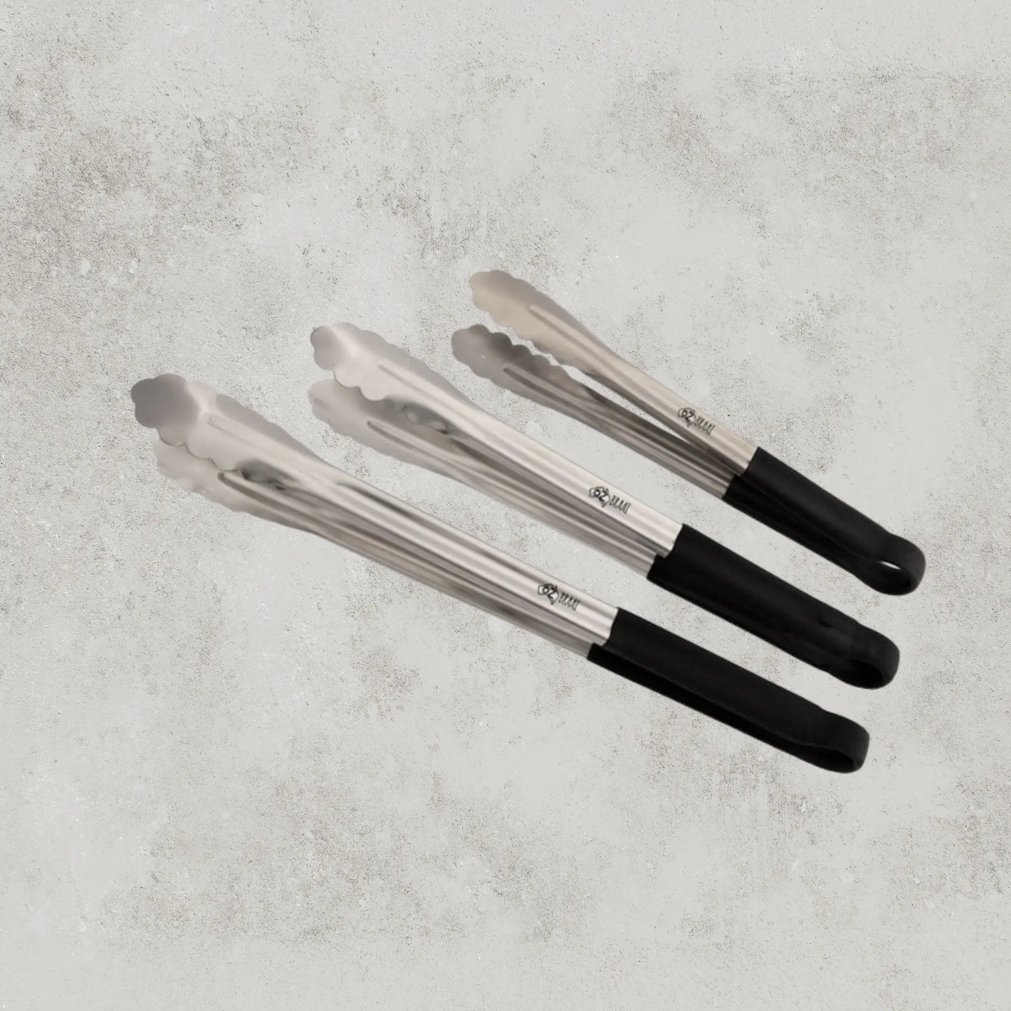 OZ BRAAI Grill Stainless Steel Tongs (Red/Black) - Image 2