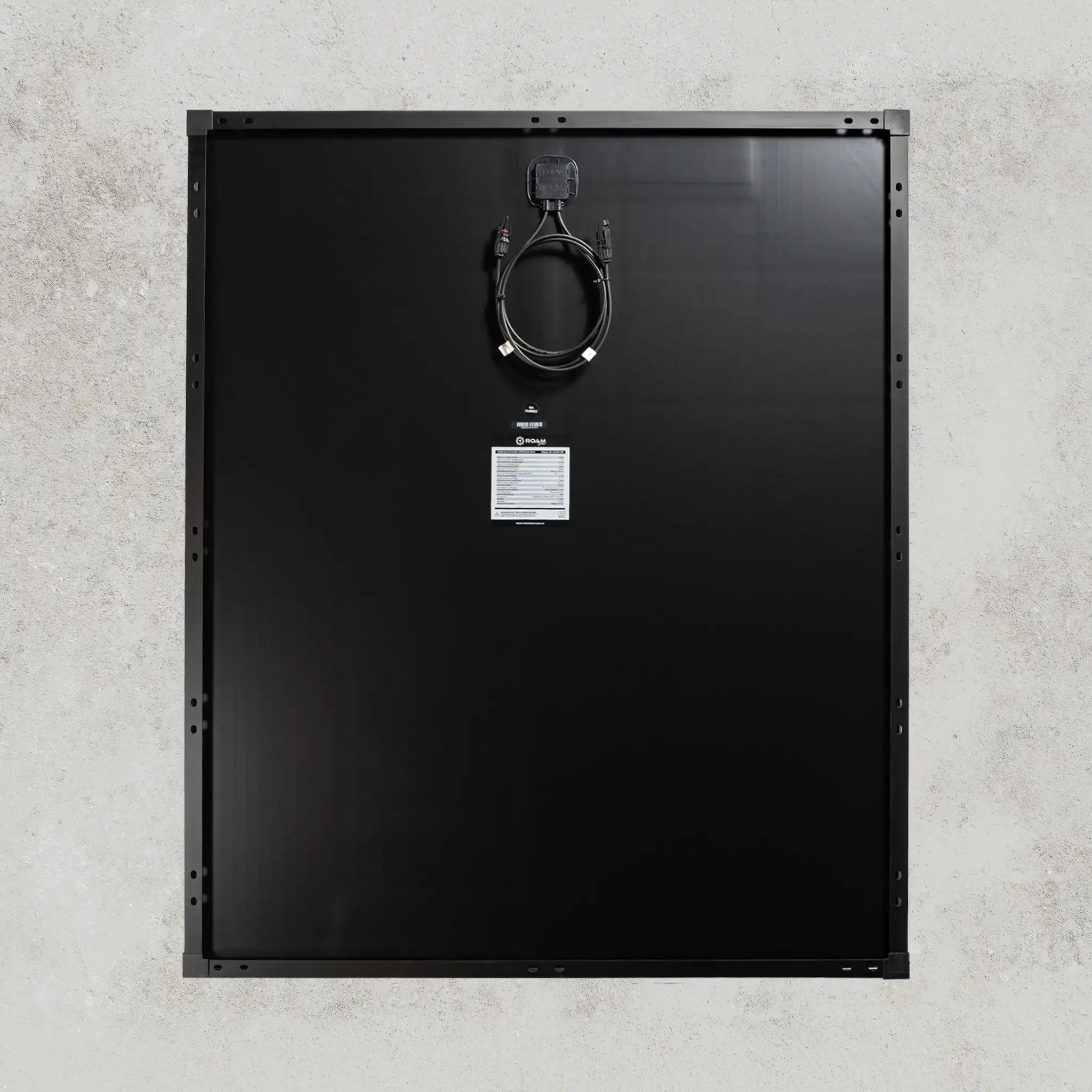 200W 12V Slimline Square Black Glass Solar Panel (20mm Frame) - Image 2