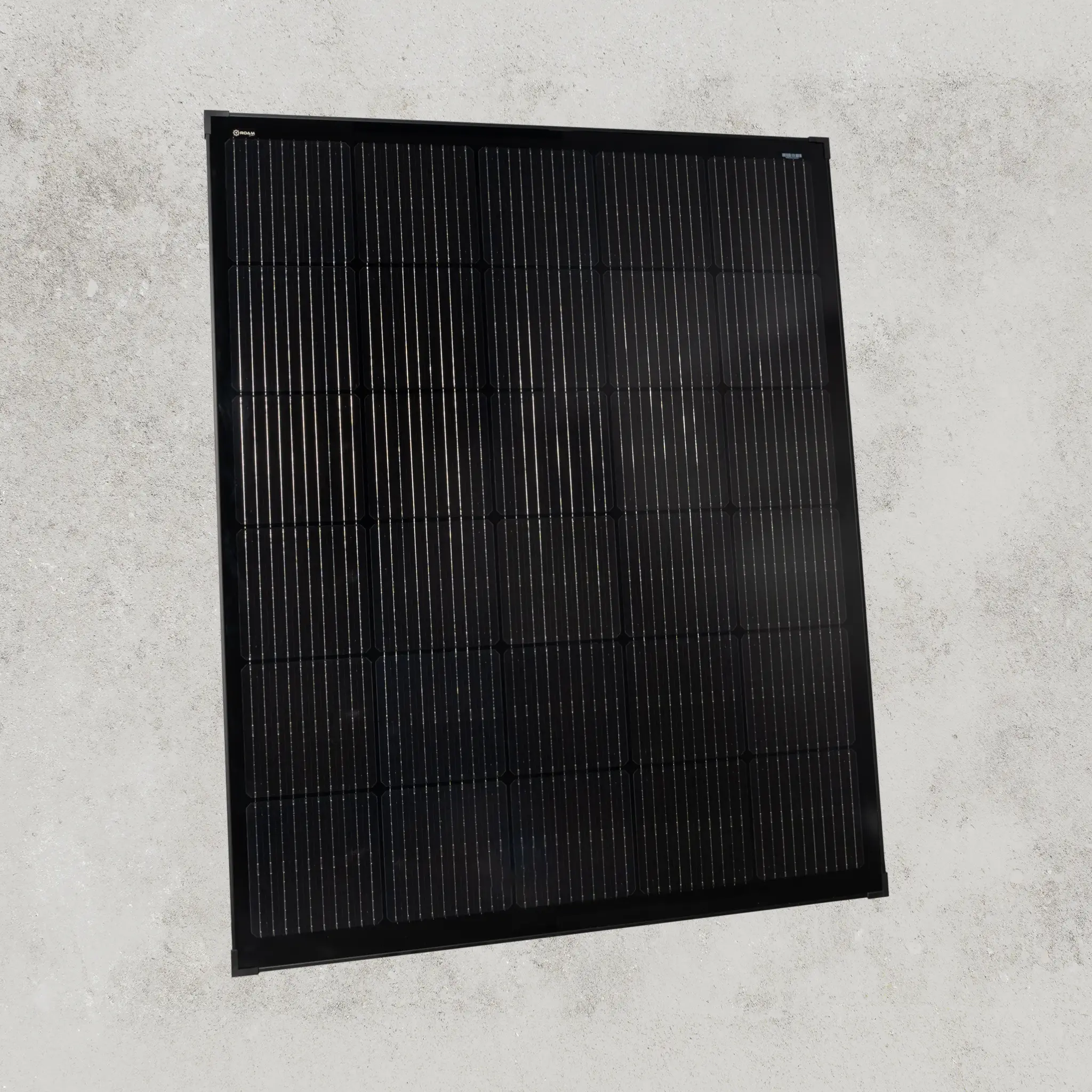 200W 12V Slimline Square Black Glass Solar Panel (20mm Frame) - Image 3