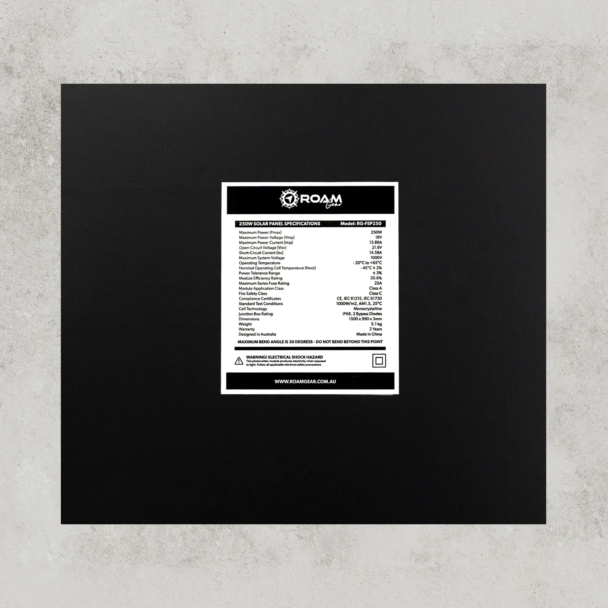 250W 12V Black ETFE Flexible Solar Panel - Image 4
